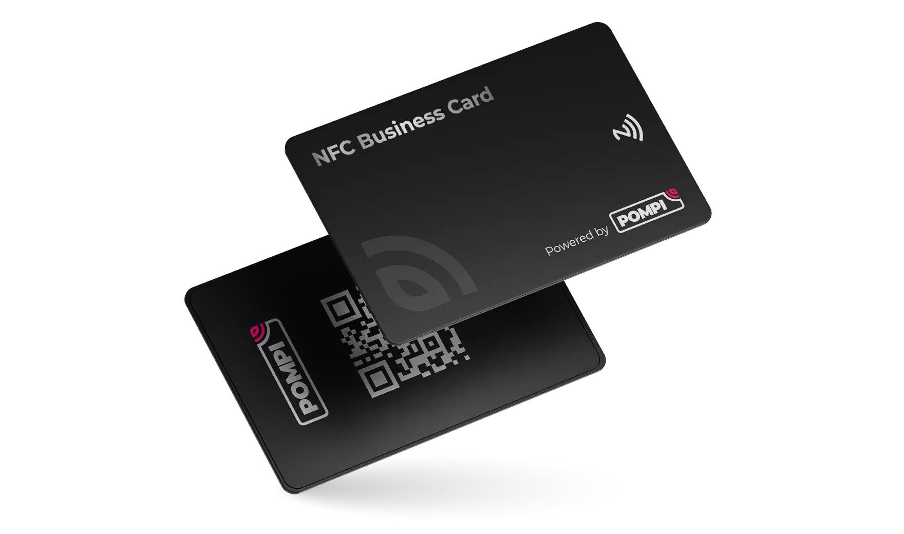 Black metal NFC business card for a consultant