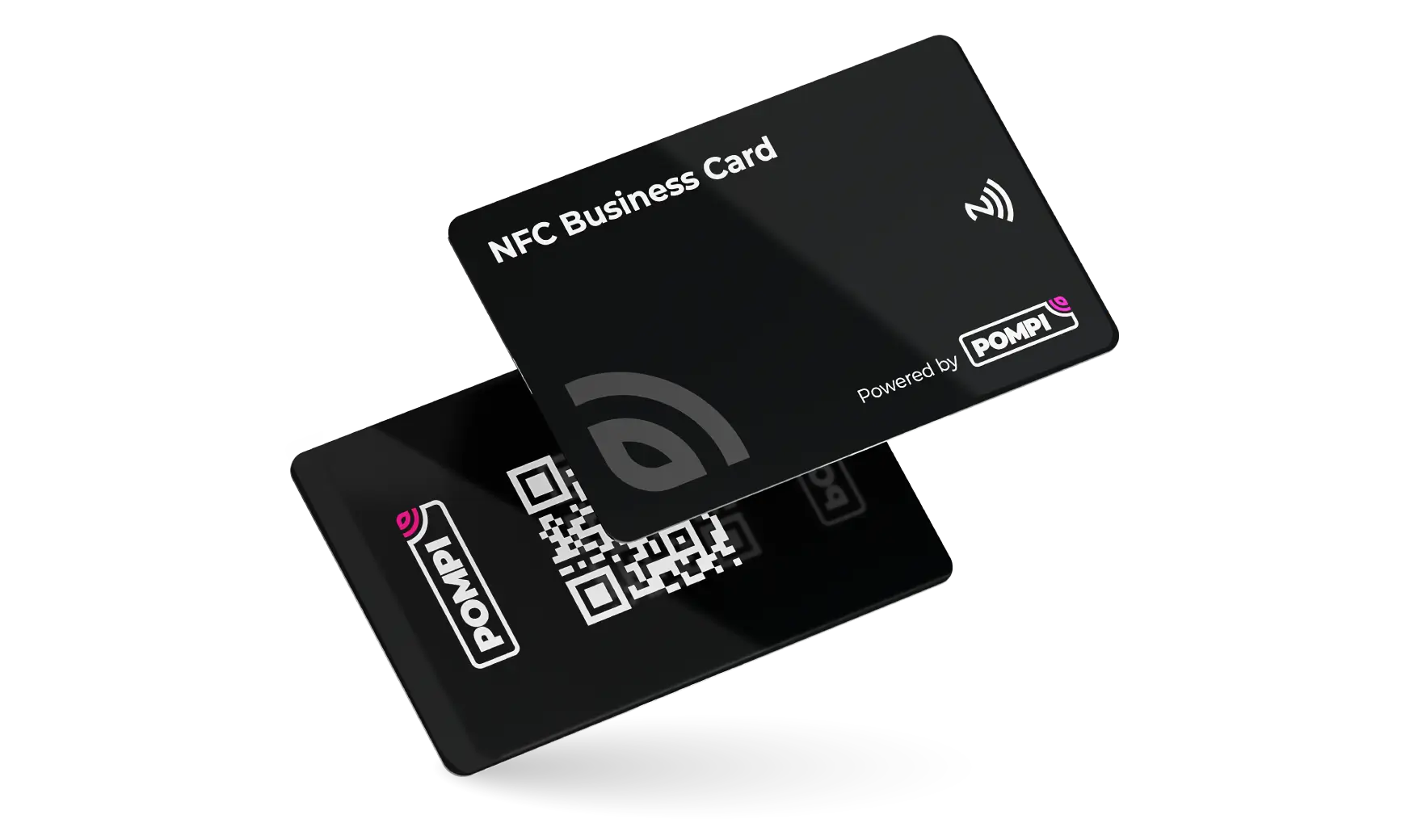 Black standard plastic NFC business card