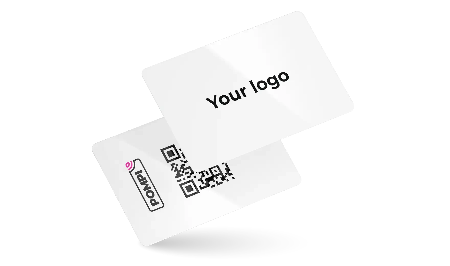 White custom NFC card for a field service team