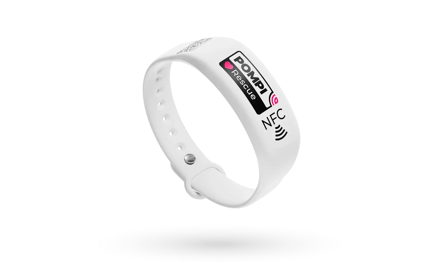 POMPI NFC rescue wristband white silicon