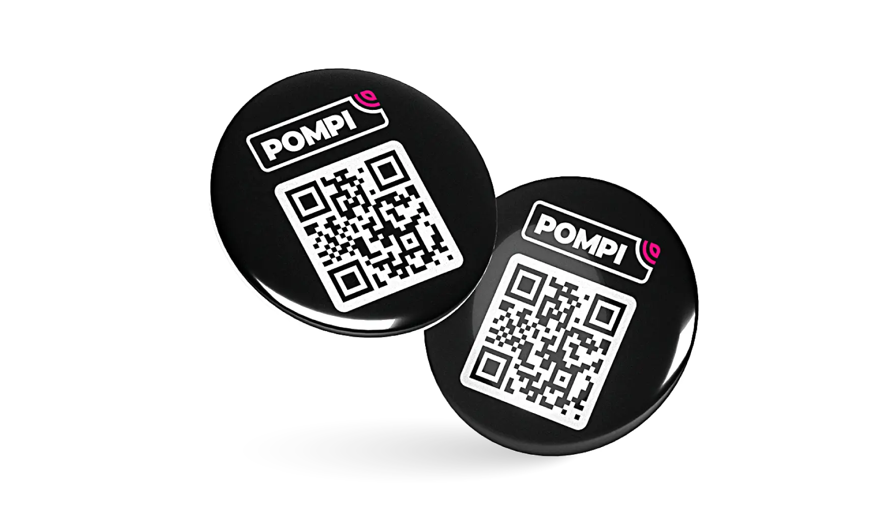 Black NFC sticker for a gym or personal trainer