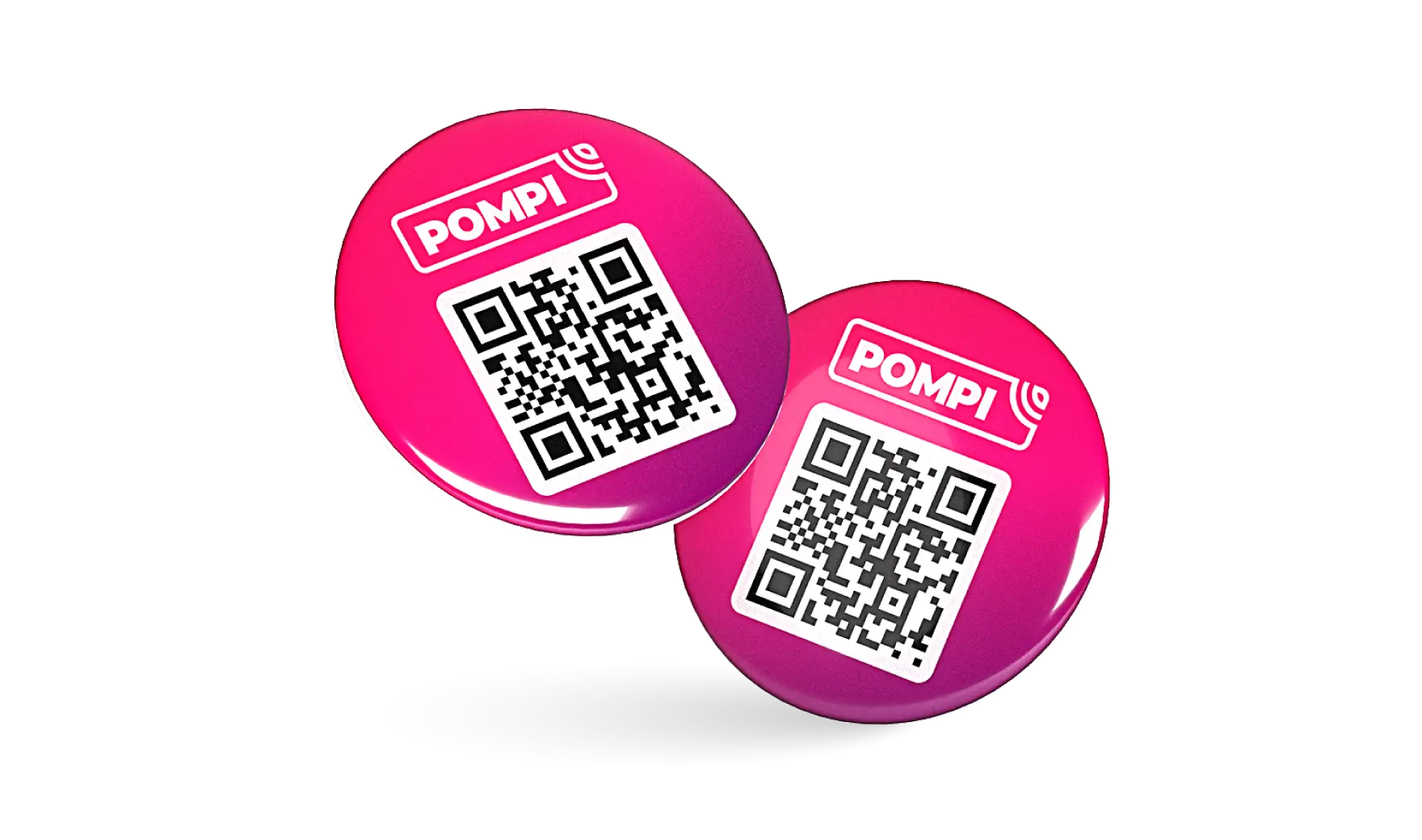 Pink and purple NFC sticker for a school or daycare campaign